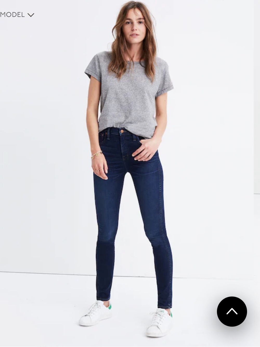 Madewell Women’s 10” High Rise-SZ 27 P- Blue Denim Comfort Stretch Skinny Jeans